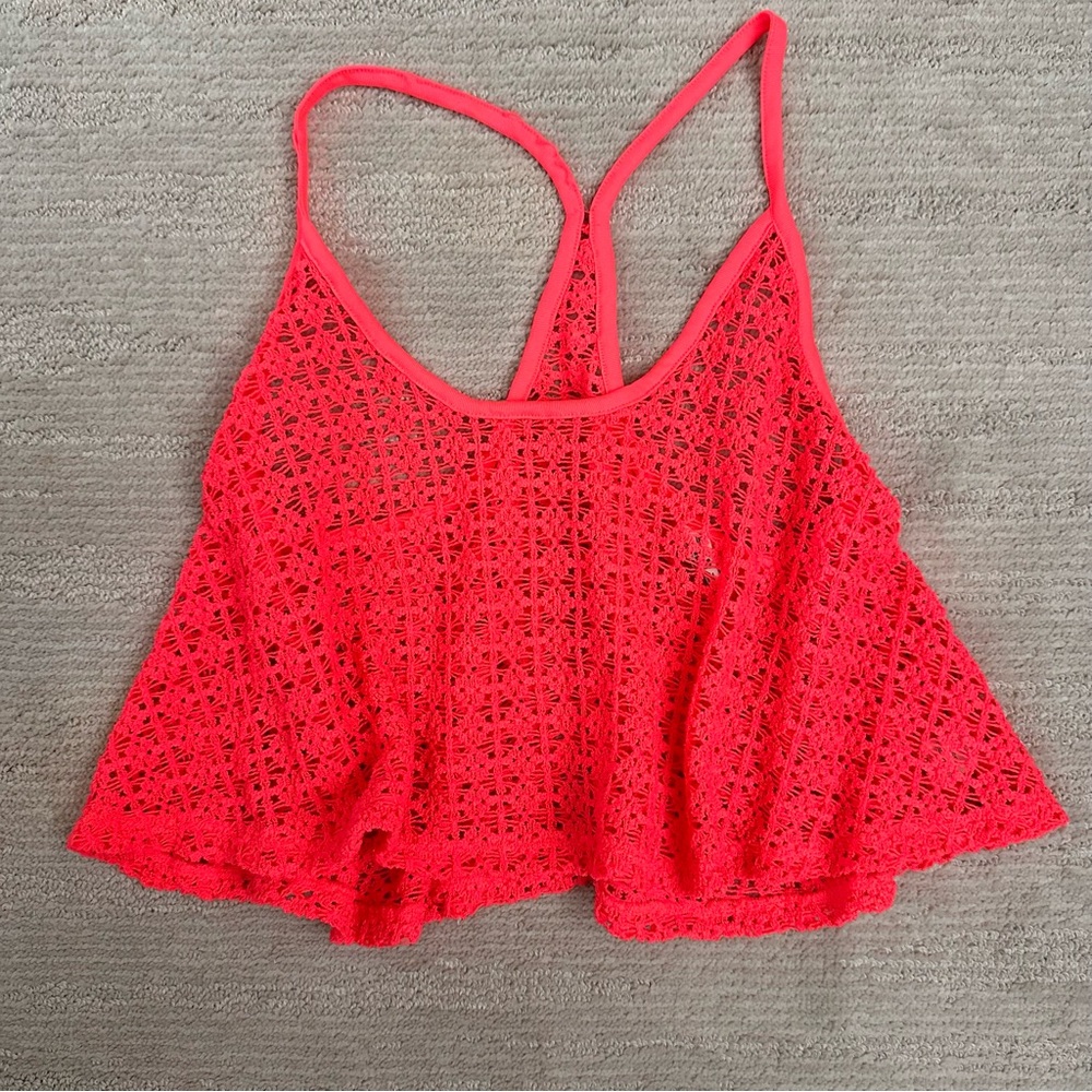 Pink by VS crocket tank crop XS/S